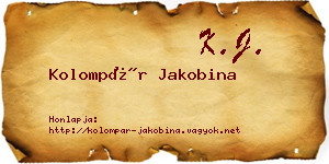 Kolompár Jakobina névjegykártya